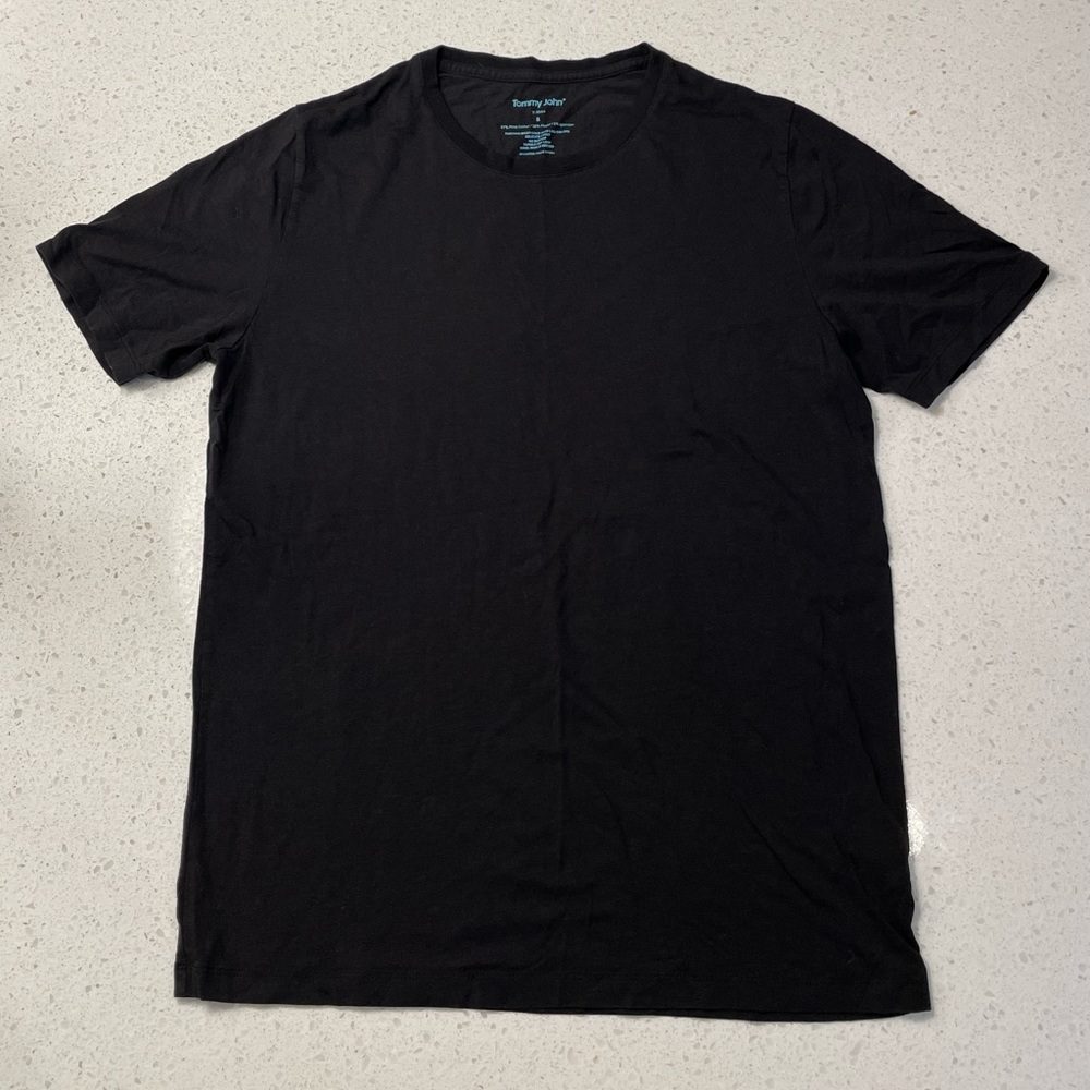 Tommy John Crew Neck Tee - Black - Size S